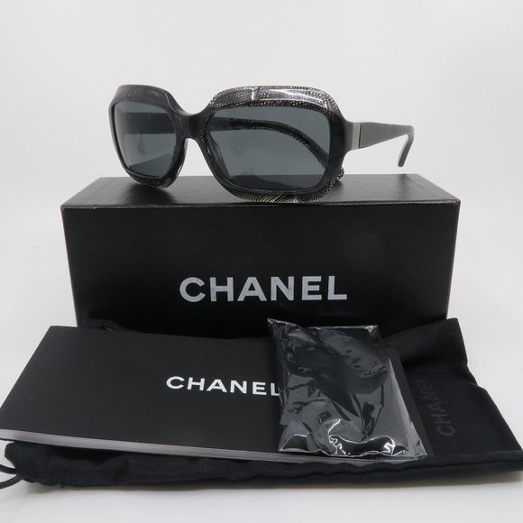 CHANEL Accessories - Chanel 5155 c.1153/3F Black Lace New Sunglasses